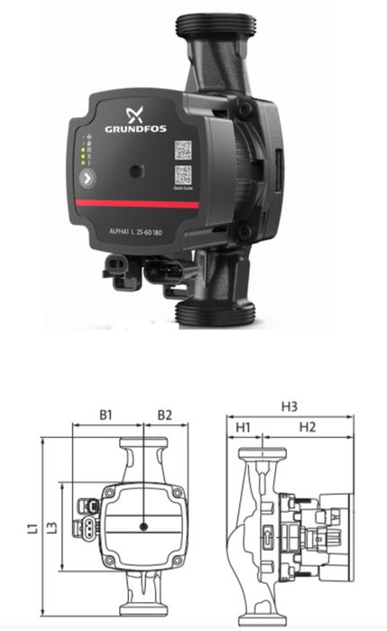 GRUNDFOS Pompa Obiegowa ALPHA1 L 25/60_180