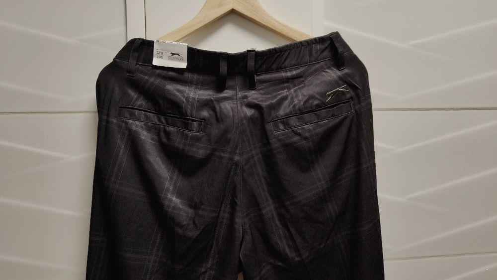 Spodnie Slazenger Golf r. 32 krata NOWE Fit Hydro Cool