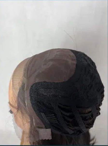 Brazowa cieniowana peruka wlosy naturalne ludzkie 100%