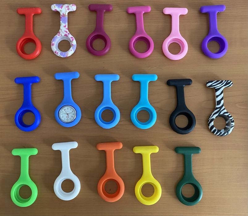 Relógio de bolso de silicone - ideal para enfermagem