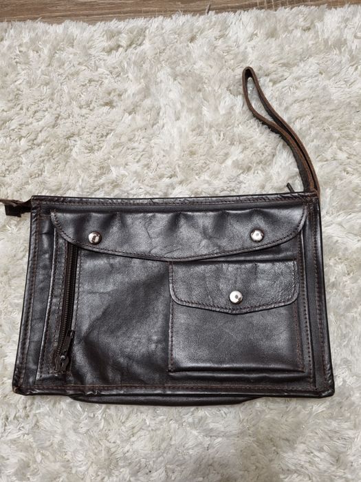 Skórzana saszetka męska PRL