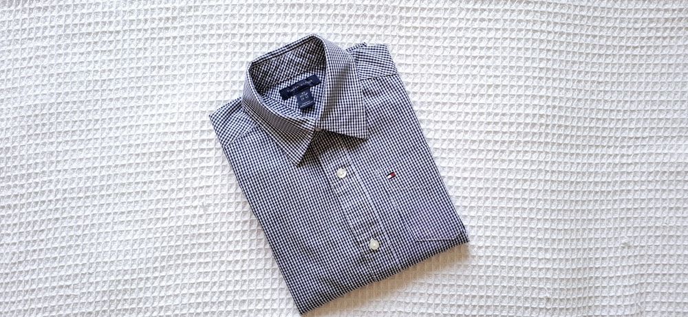 Tommy Hilfiger, koszula w kratkę, roz. 104/110cm