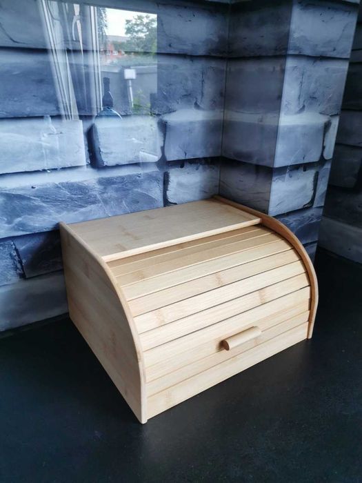 Klasyczny Chlebak Bambusowy Tadar Drewniany Jasny Solidny