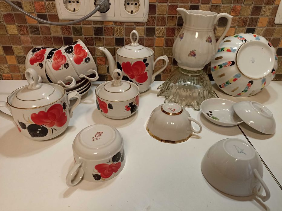 Соусник. Розетки. Дулево.  Конфетница ЛФЗ. Сервиз. Бориславский.