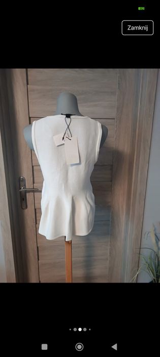 Bluzka dzianinowa biała Zara