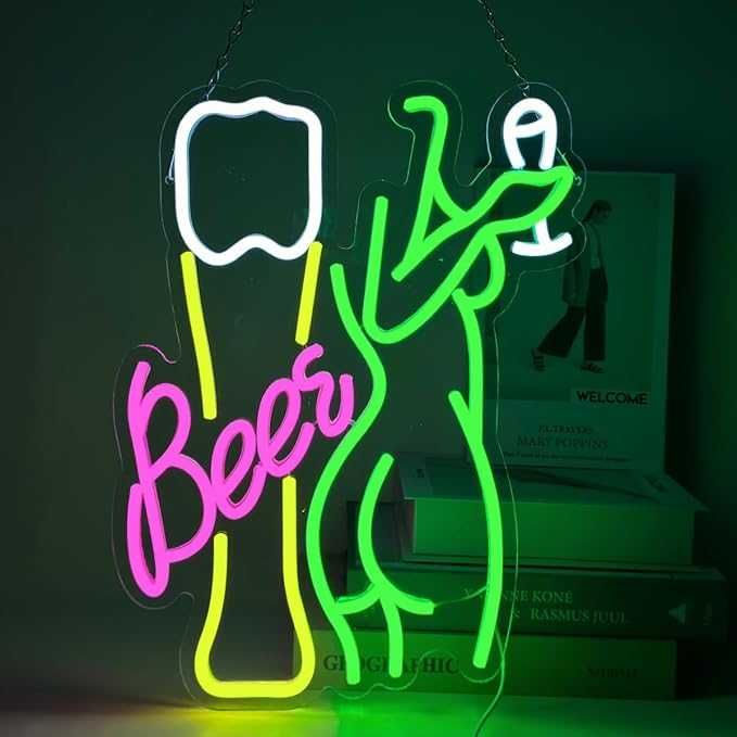 Neon Beer green nowy
