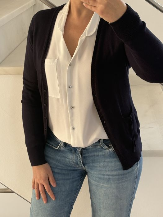 Cardigan azul escuro, extensível [S/M]