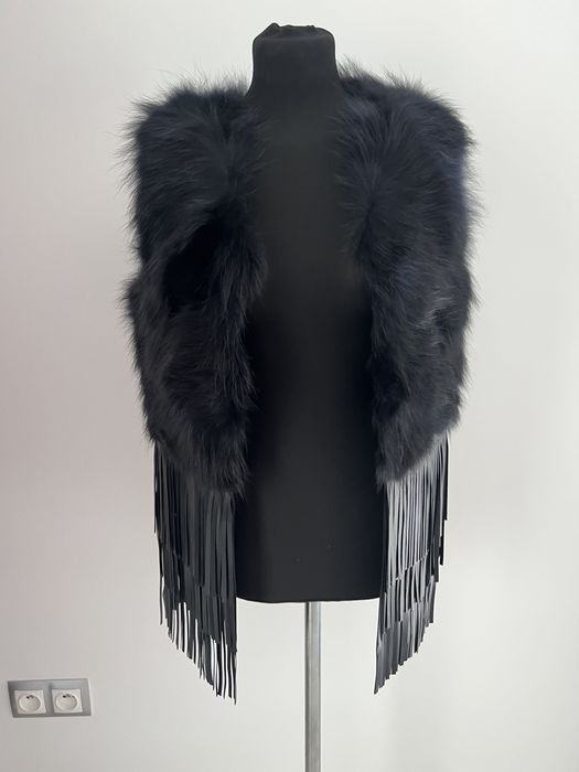 Kamizelka Ochnik skóra frędzle