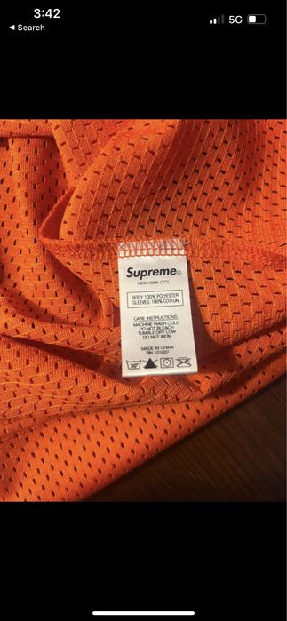 Supreme Mesh Hooded Baseball Jersey