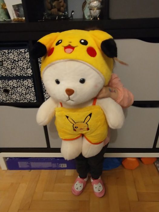 Duży miś 55 cm w stroju Pikachu pokemon nowa maskotka
