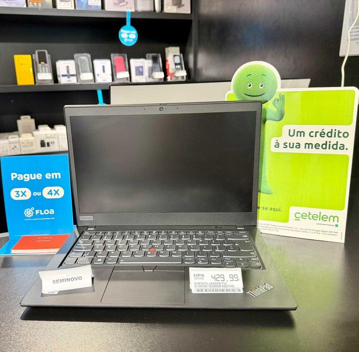 PORTATIL LENOVO THINKPAD T14 i5 16/240GB SSD FHD Apenas 429,99! Aproveite, pague em 4x, 12x ou mais!
