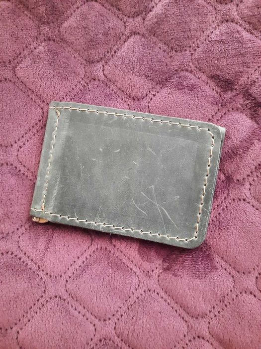 Затискач з натуральної шкіри ручної роботи