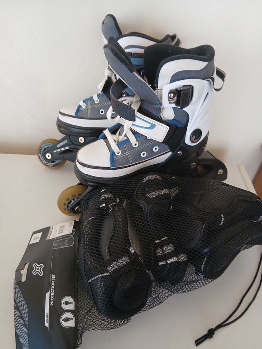 Patins em Linha e Protecoes
