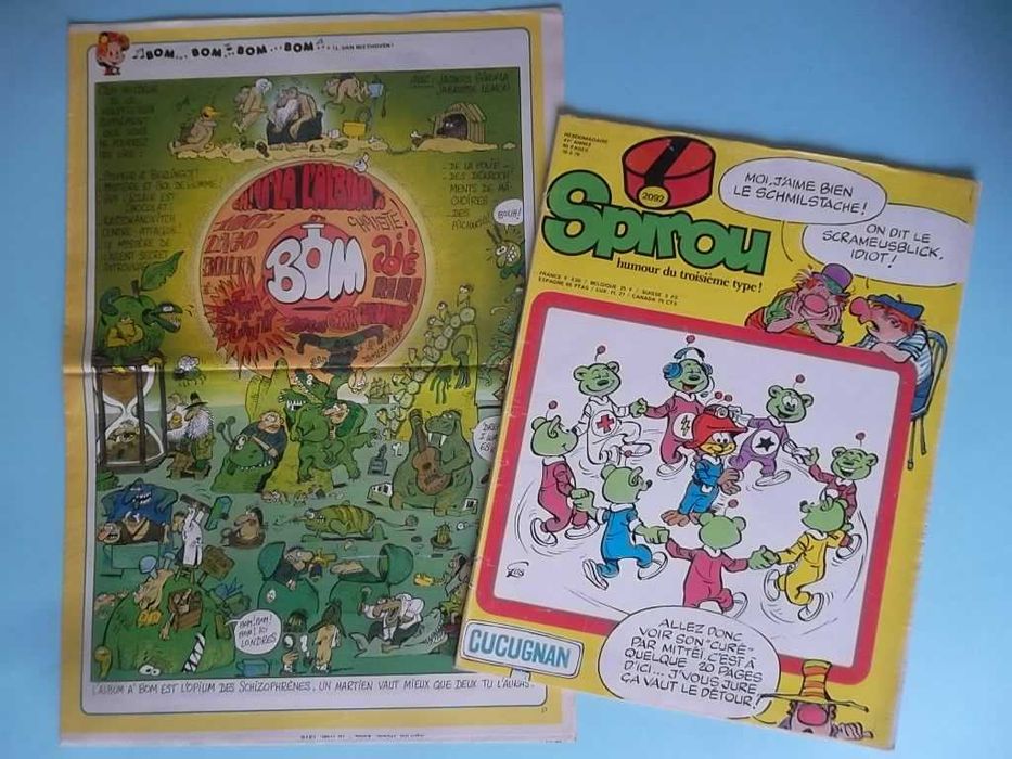 Revistas SPIROU em francês com posters e suplementos.