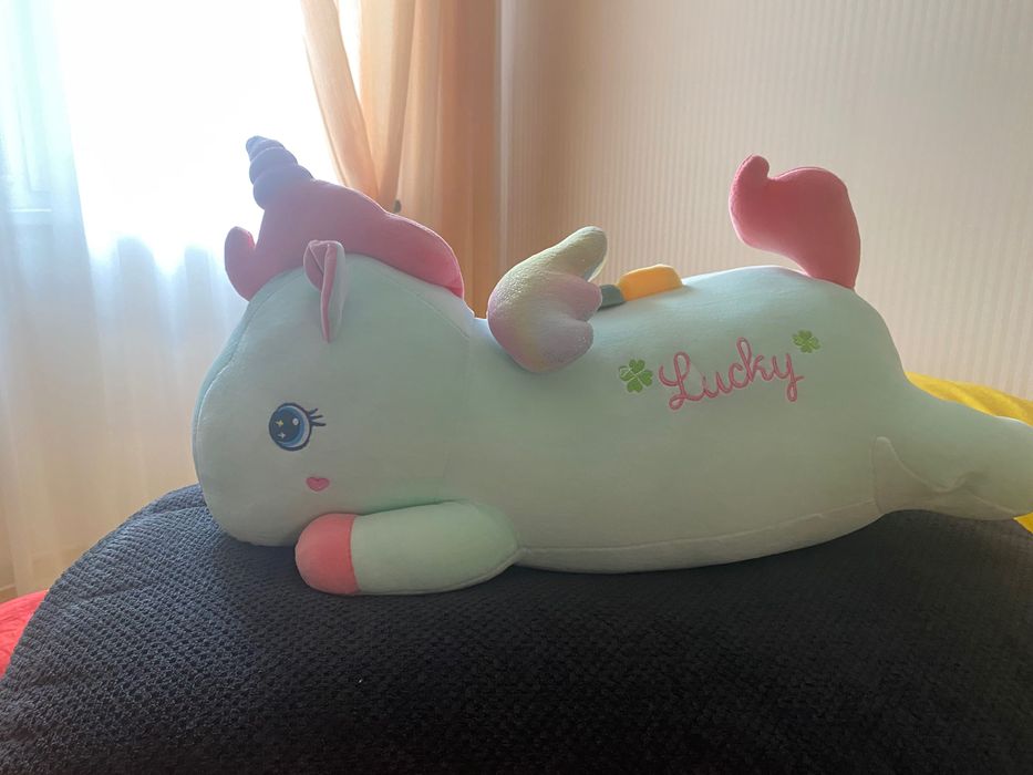 Мʼяка іграшка +ковдра фліс Єдиноріг