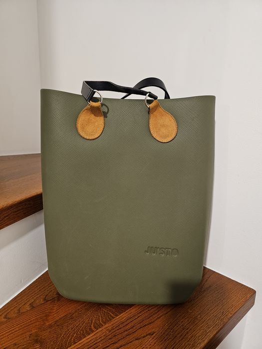 Justo torebka O bag Obag khaki zestaw kpl skóra polecam