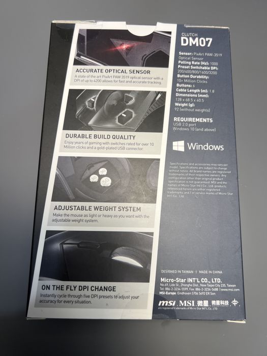 Rato msi clutch DM07 selado novo