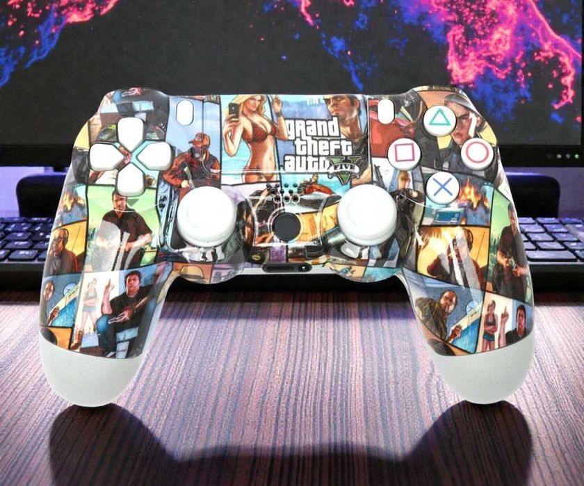 Джойстик контроллер GTA PS4 ПК, Bluetooth підключення, вібрація, USB