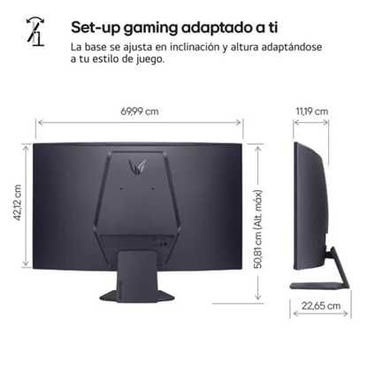 Monitor LG UltraGear 27GS60QC-B 27" LED VA QHD 180Hz FreeSync Curvo