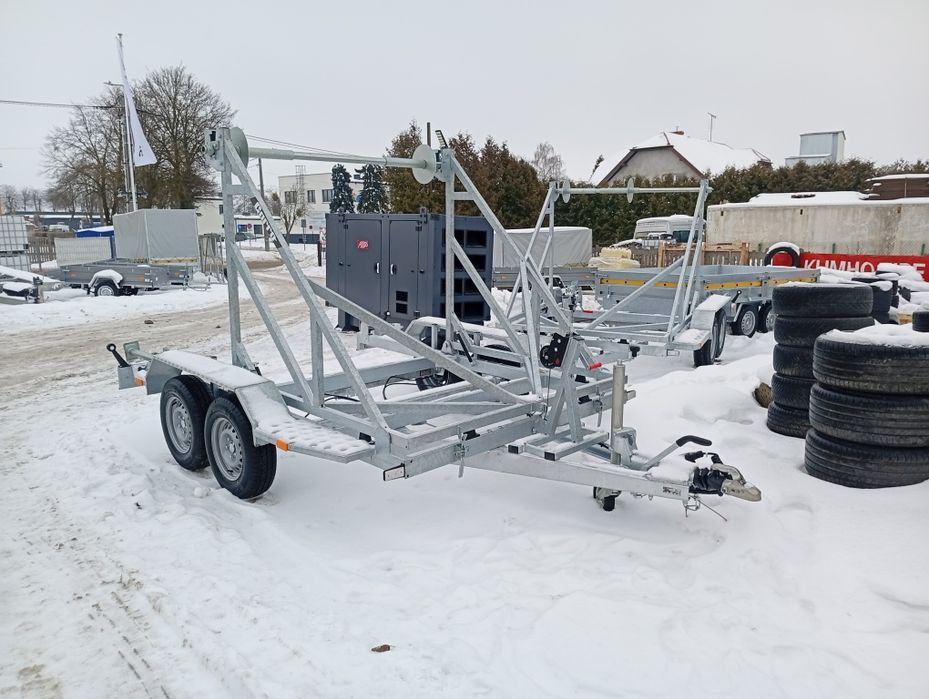 Przyczepa do przewozu szpuli kablowych