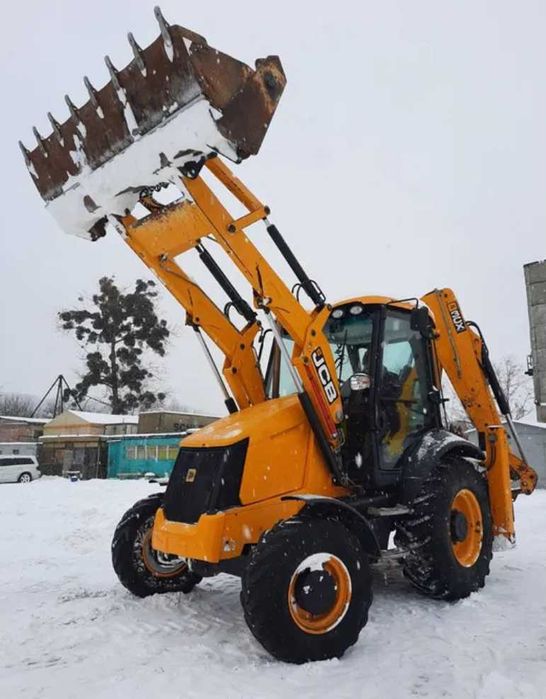 Уборка снега ЭКСКАВАТОР расчистка /  Трактор + КАМАЗ / Вывоз Снега
