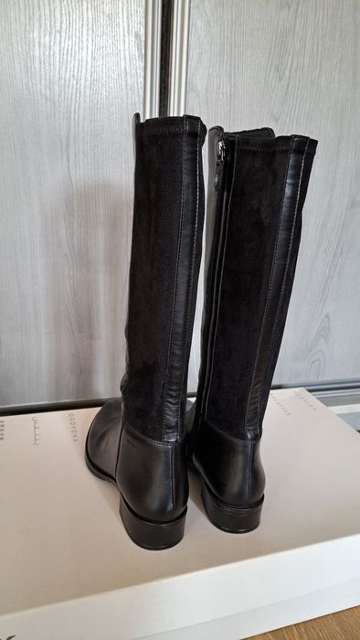 Kozaki oficerki Geox D Laceyin czarne