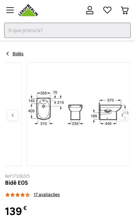 2 Bidés Roca EOS c/ Torneira