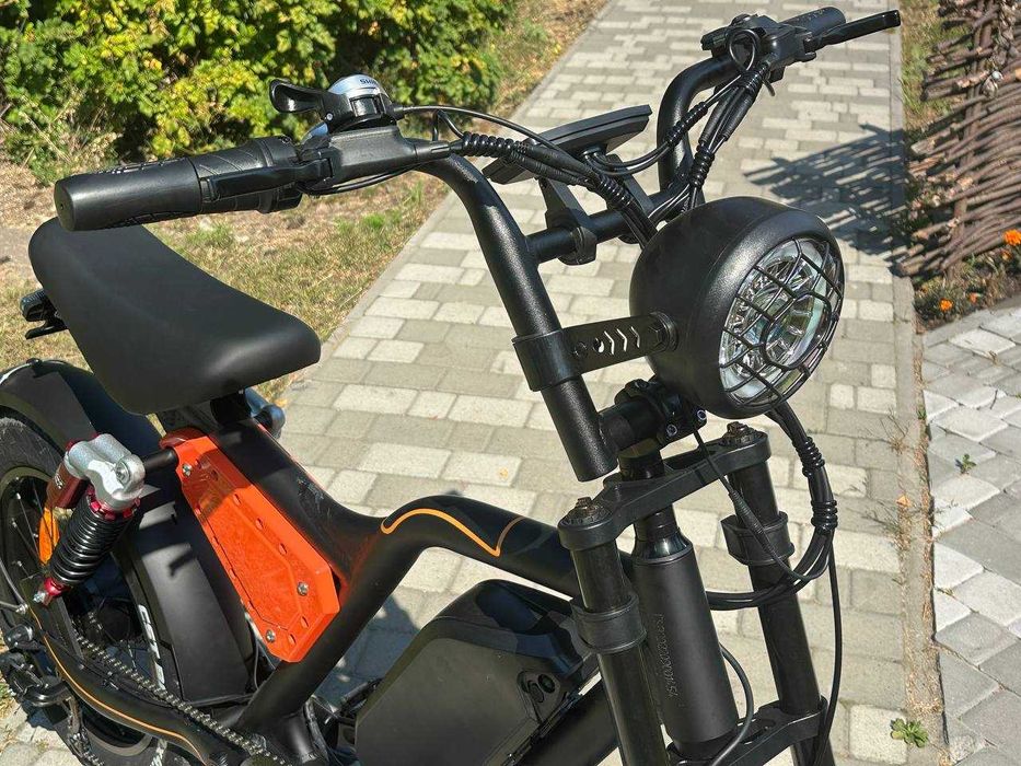 Електровелосипед X-BOOST OO7 (26 ампер | Повний привід 2*600 Ват), Фетбайк на широких колесах+PAS ассистент