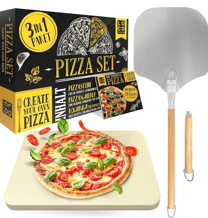 Kamień do pizzy 3w1 do piekarnika i grilla gazowego, łopatka