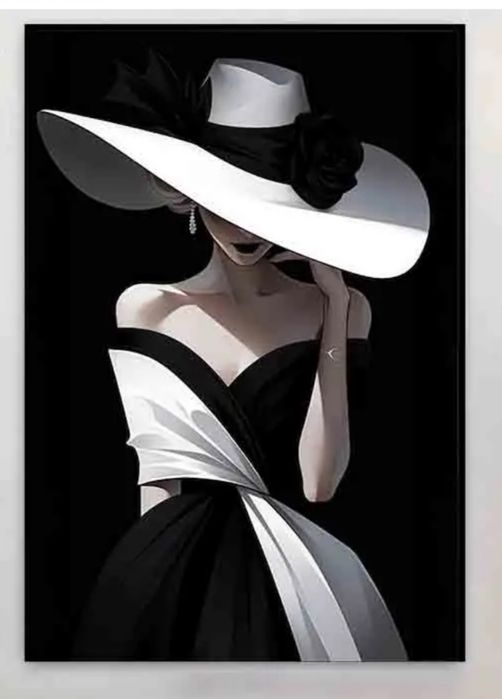 Картина на холсте 30х40. В черной раме