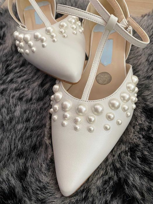 Buty ślubne Charlotte Mills płaskie r.38 nowe