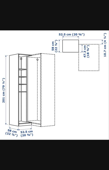 Estrutura de canto PAX IKEA com 4 prateleiras