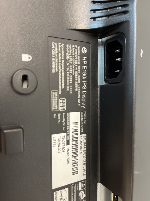 Monitor HP E 190 i64862093450241122