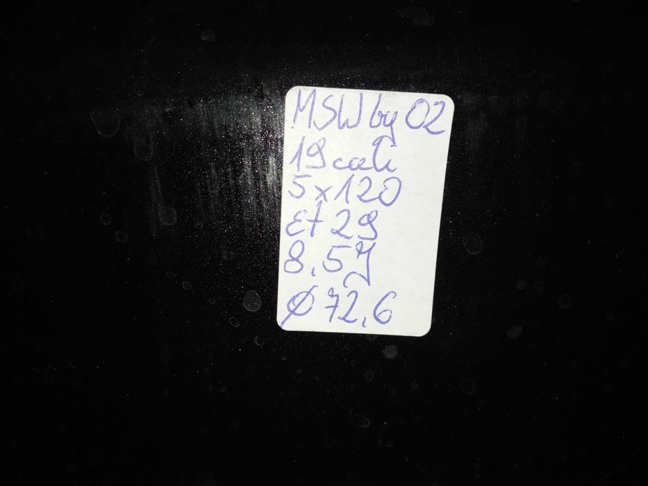 Felgi MSW by OZ 19cali 5x120 et29 czujniki ciśnienia BMW Opel Insignia
