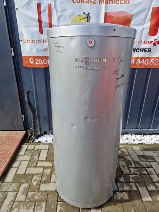 Bojler Nierdzewny Viessmann 200l stojący Dwupłaszcz Wysyłka Gwarancja