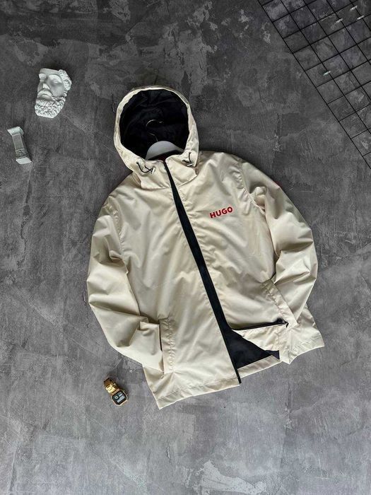 Вітровка Hugo Boss Beige Premium чоловіча з біркою qr-code i57/Boss8