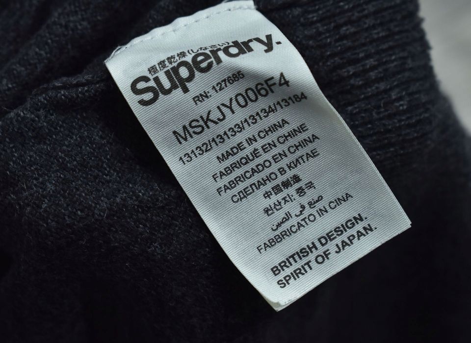 Superdry Cashmere Blend Sweter Męski Vneck L