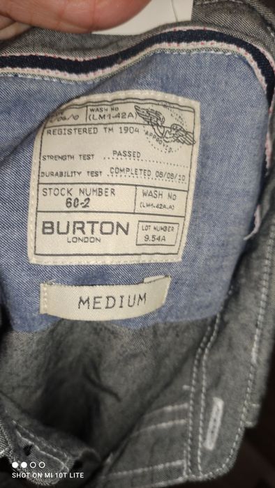 Koszula męska szara bawelna  marki Burton