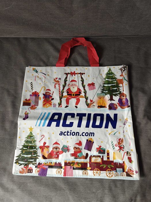 Torba shopper na zakupy Action 46x46x17 cm Zima / świąteczna