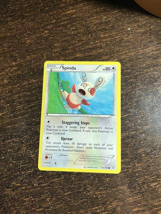 Karty pokemon oryginalne starsze Spinda