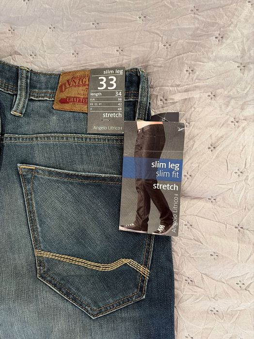 Nowe dżinsy męskie slim leg W33 L34
