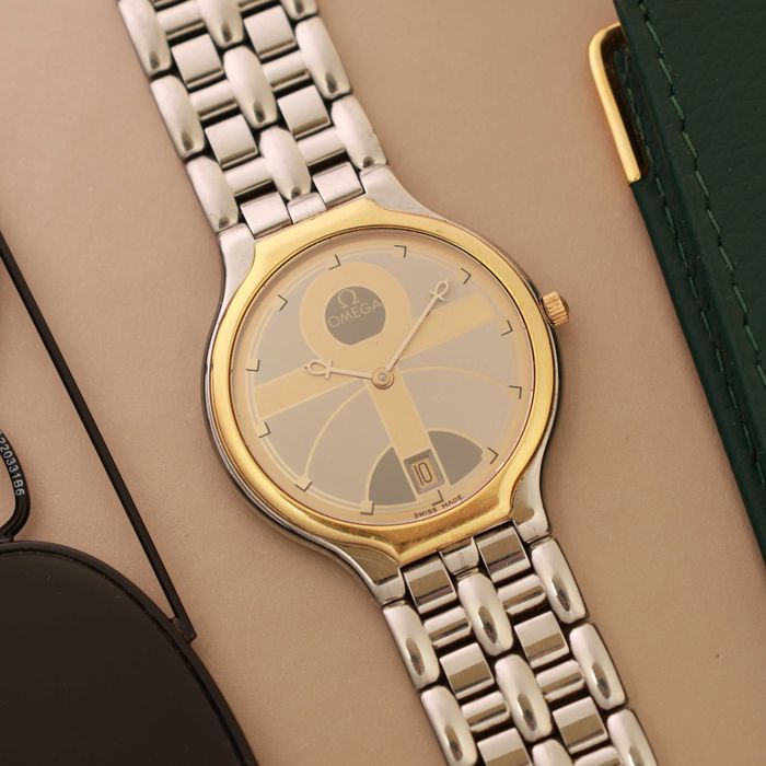 Zegarek damski Omega Deville Symbol kwarc piekny zloto