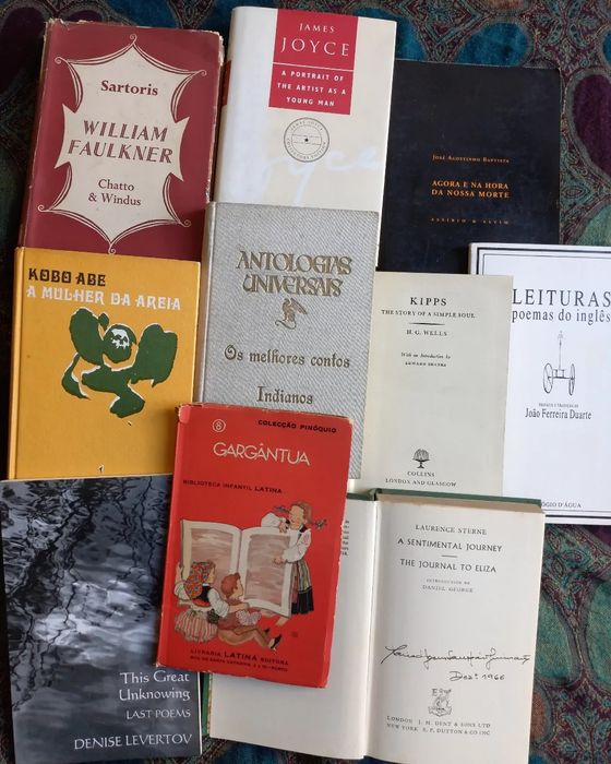 Lote de Livros Variados: Joyce, Faulkner, Agostinho Baptista, H.GWells