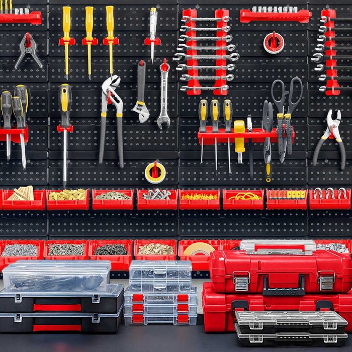 TABLICA NARZĘDZIOWA Warsztatowa Organizer Pojemniki HUMBERG