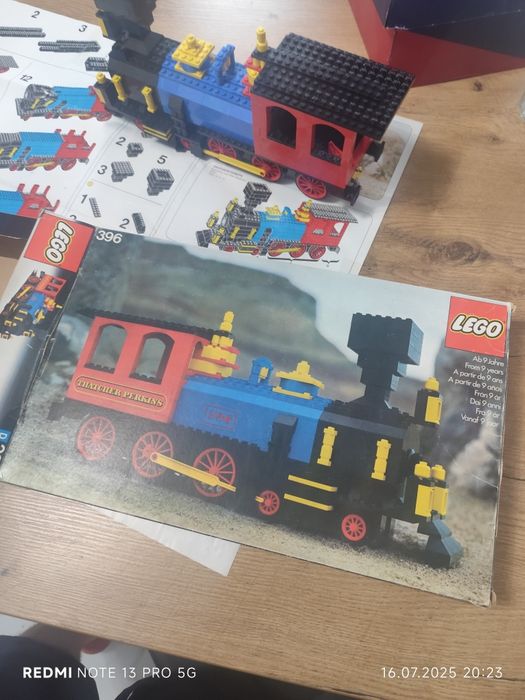 lego Thatcher Perkins Locomotive 396 z 1976 r karton instrukcja