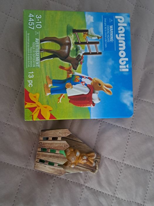Playmobil zestaw na zajączka wielkanoc krolik figurka