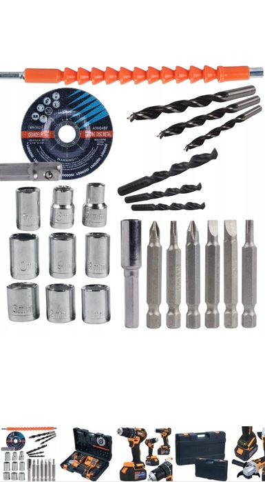 Zestaw BLACK szlifierka akumulatorowa  plus wkrętarka  2x aku  najwytr