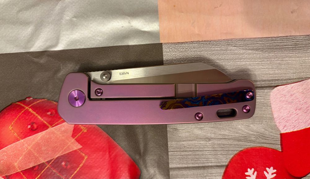 Nóż składany Kaviso x QSP Penguin Titanium Frame Lock with S35VN