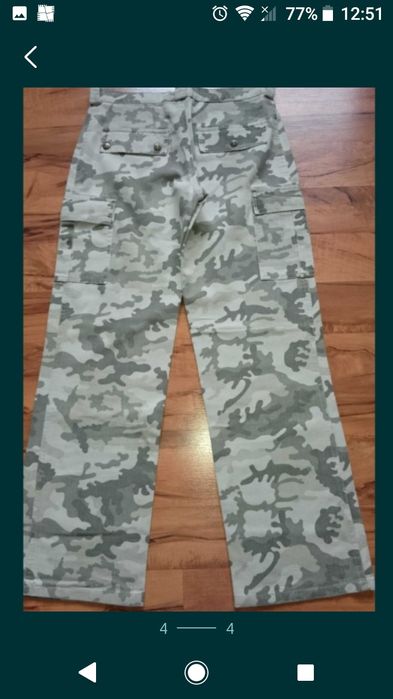 Spodnie moro zielone