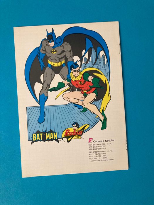 Caderno Escolar do Robin The Teen Wonder DC Comics Anos 80